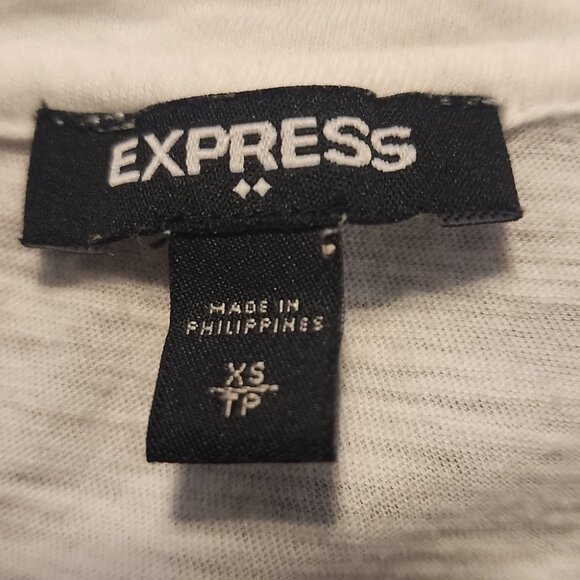 Express tie front t-shirt size XS - Picture 3 of 4